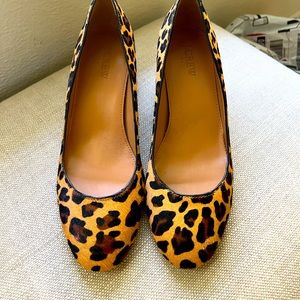 J.Crew Calf Hair block heel